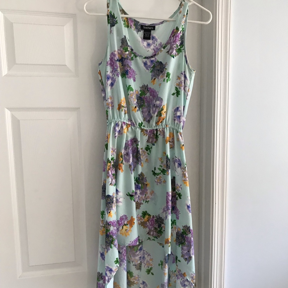 Spring hi low flowy dress